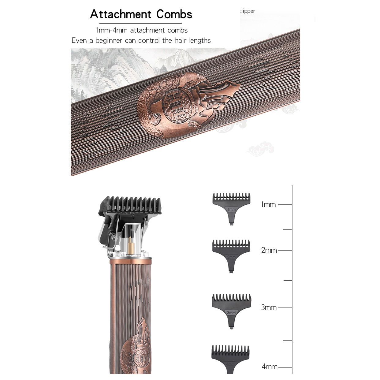 ماشین اصلاح موی سر و صورت اچ تی سی مدل AT-178