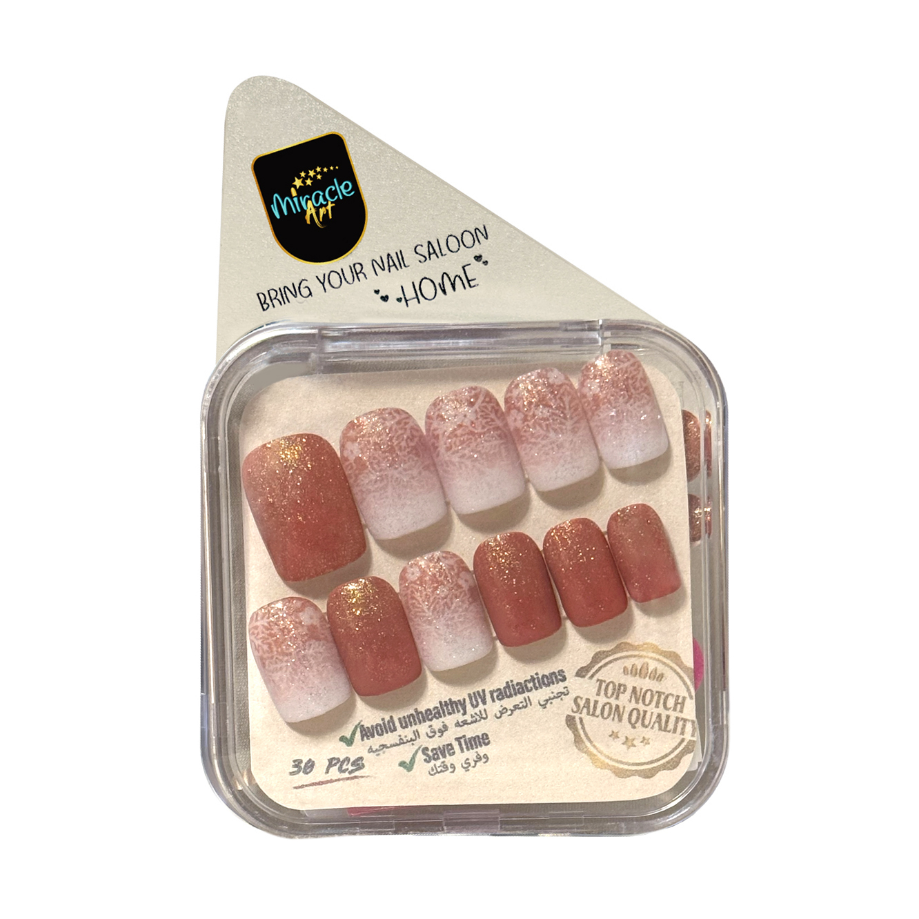 ناخن مصنوعی میراکل آرت کد QS25003 بسته 30 عددی