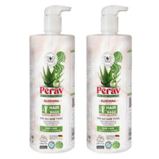 شامپو مو پراو مدل آلوئه ورا  مناسب برای انواع مو وزن 1000 گرم مجموعه 2 عددی