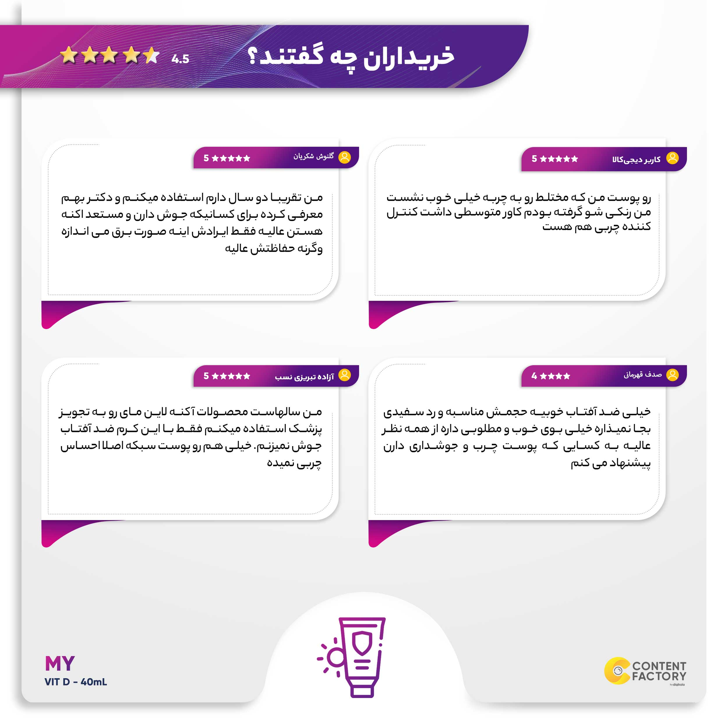 کرم ضدآفتاب بی‌رنگ مای سری فارما مدل SPF50، مناسب پوست‌های چرب و مختلط، حجم 40 میلی‌لیتر