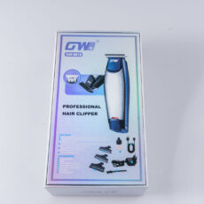 ماشین اصلاح موی سر و صورت شارژی جی دبلیو مدل G-9819، اصلاح به صورت خط زن و صفر زن، منبع انرژی با برق و باتری، تکنولوژی اصلاح به صورت تریمر، اندازه اصلاح 0.1 میلی‌متر، مدت زمان شارژ 480 دقیقه و مدت زمان استفاده پس از شارژ 60 دقیقه، به همراه شارژر و روغن