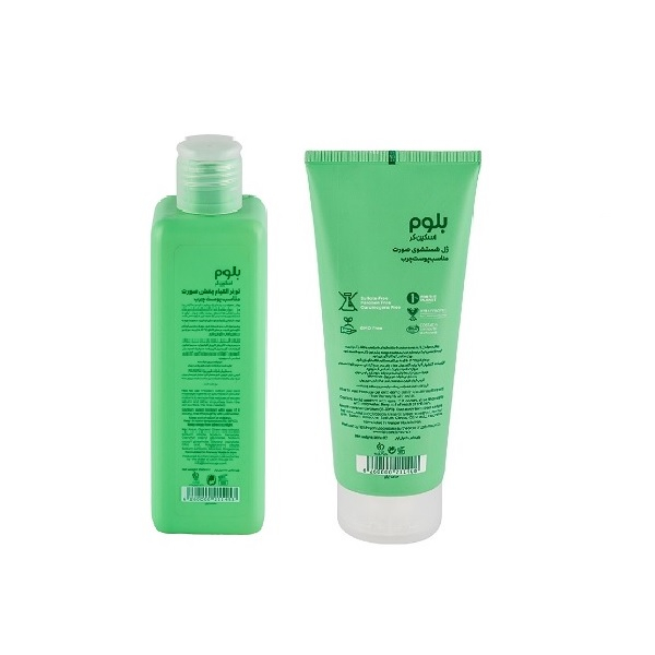 ژل شستشو صورت بلوم مدل عصاره چای سبز مناسب برای پوست چرب حجم 200 میلی لیتر به همراه تونر صورت بلوم مدل عصاره چای سبز مناسب برای پوست چرب حجم 250 میلی لیتر