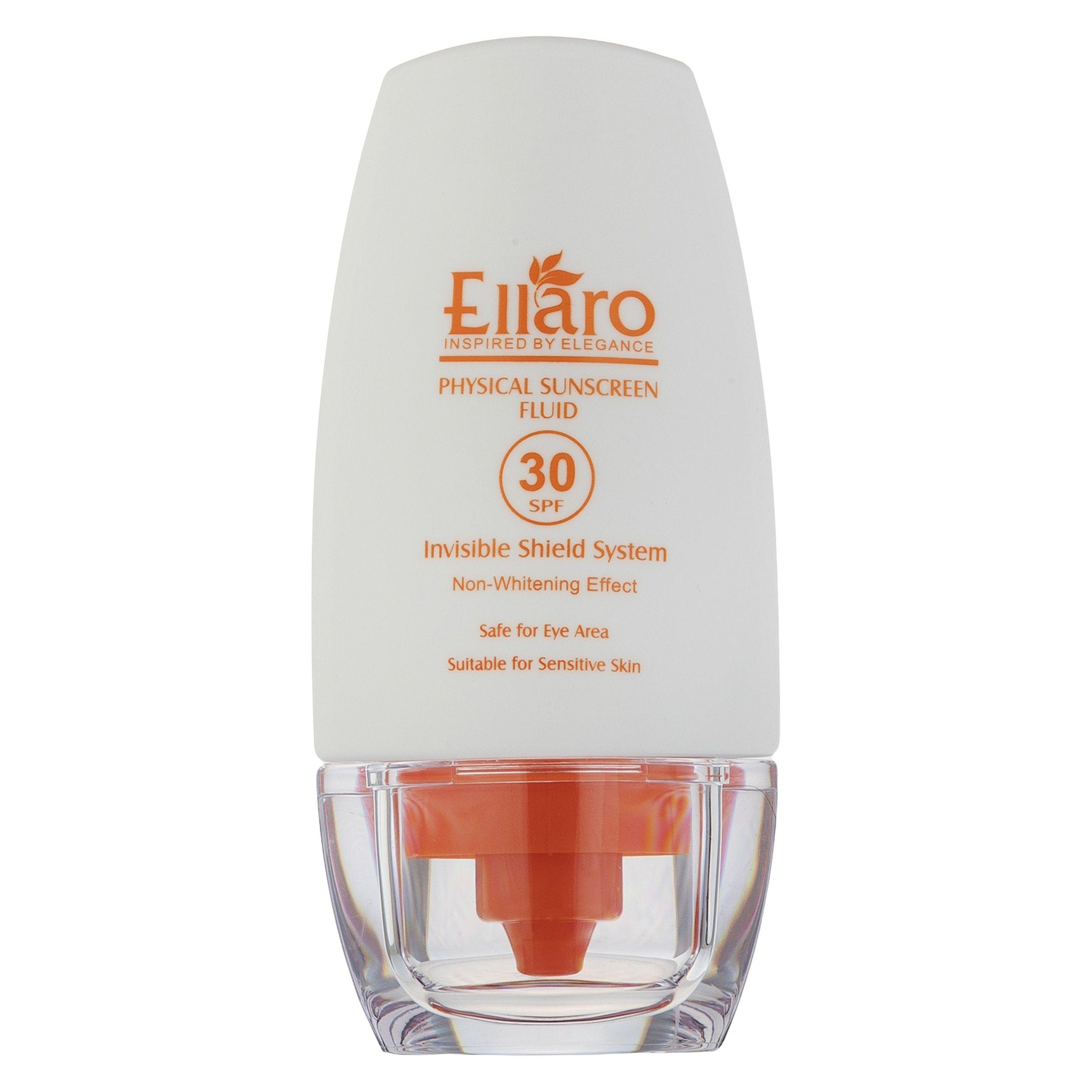 فلوئید ضد آفتاب بی رنگ الارو SPF30 مدل Non-Whitening مناسب پوست های حساس تحت لیسانس حجم 50 میلی لیتر