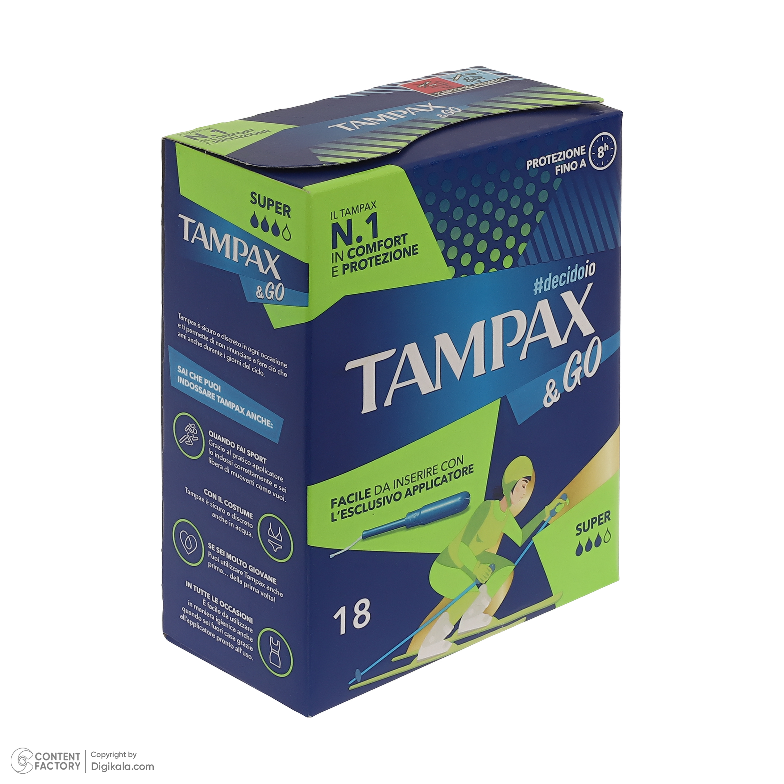 تامپون تامپکس مدل Go بسته 18 عددی
