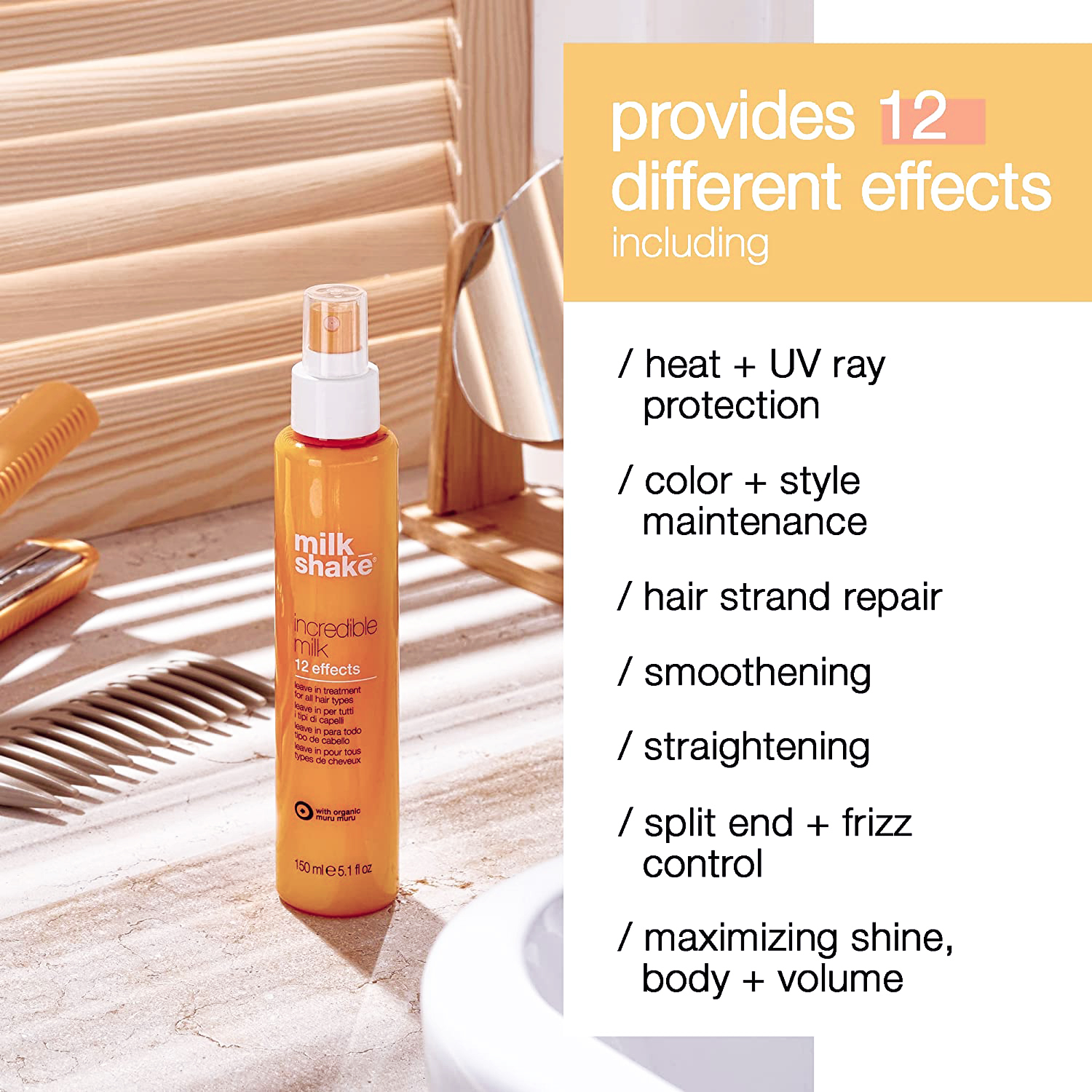 اسپری مو میلک شیک مدل 12in1 حجم 150 میلی لیتر