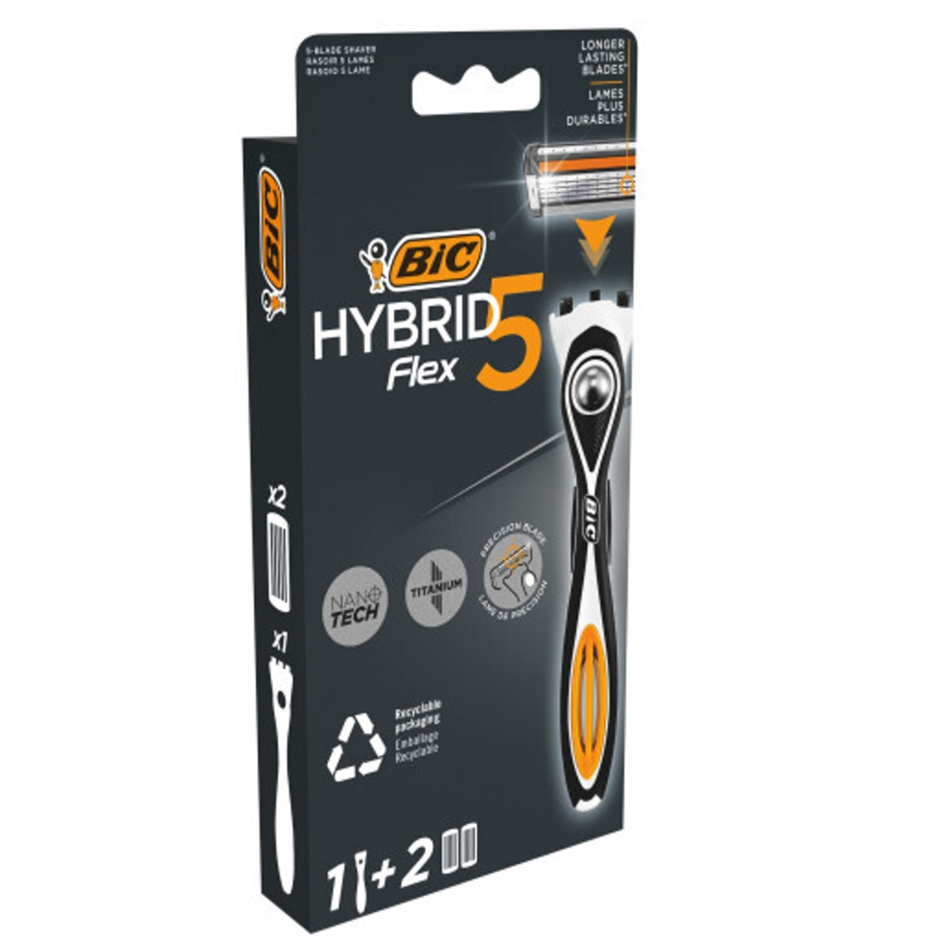 خود تراش بیک مدل HYBRID FLEX 5  بسته 2 عددی