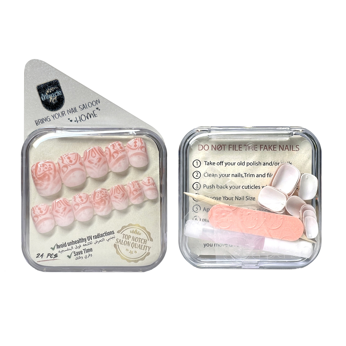 ناخن مصنوعی میراکل آرت کد SH24015 بسته 24 عددی