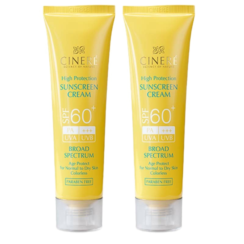 کرم ضد آفتاب سینره مدل 60 حجم 50 میلی لیتر مجموعه 2 عددی