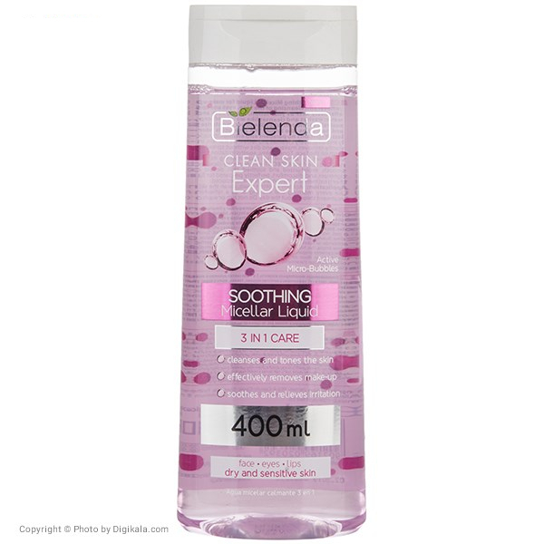 محلول پاک‌کننده آرایش بی یلندا مدل Soothing Micellar Liquid حجم 400 میلی لیتر