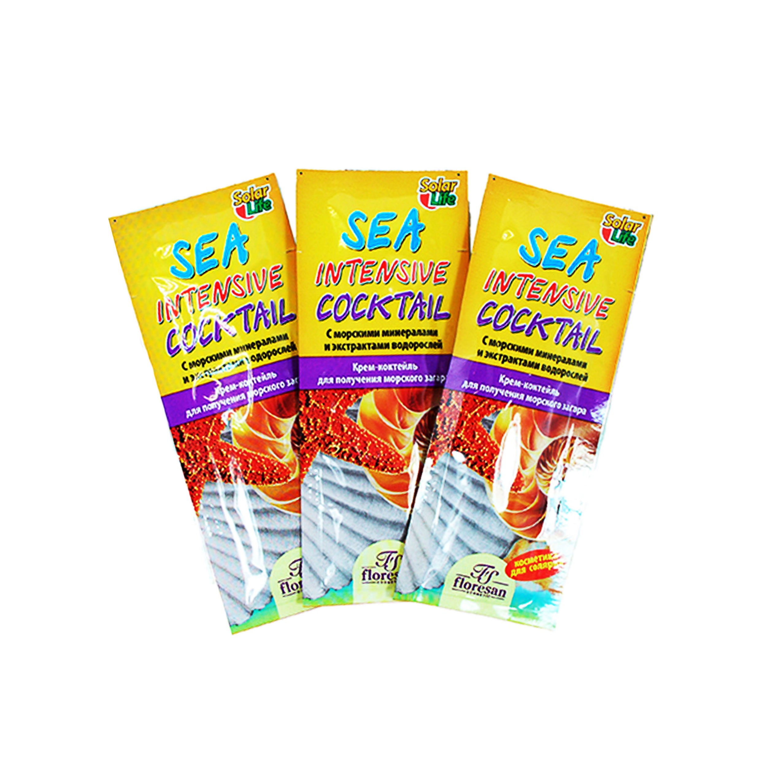 لوسیون برنز کننده فلورسان مدل SEA INTENSIVE COCKTAIL حجم 15 میلی لیتر بسته 4 عددی