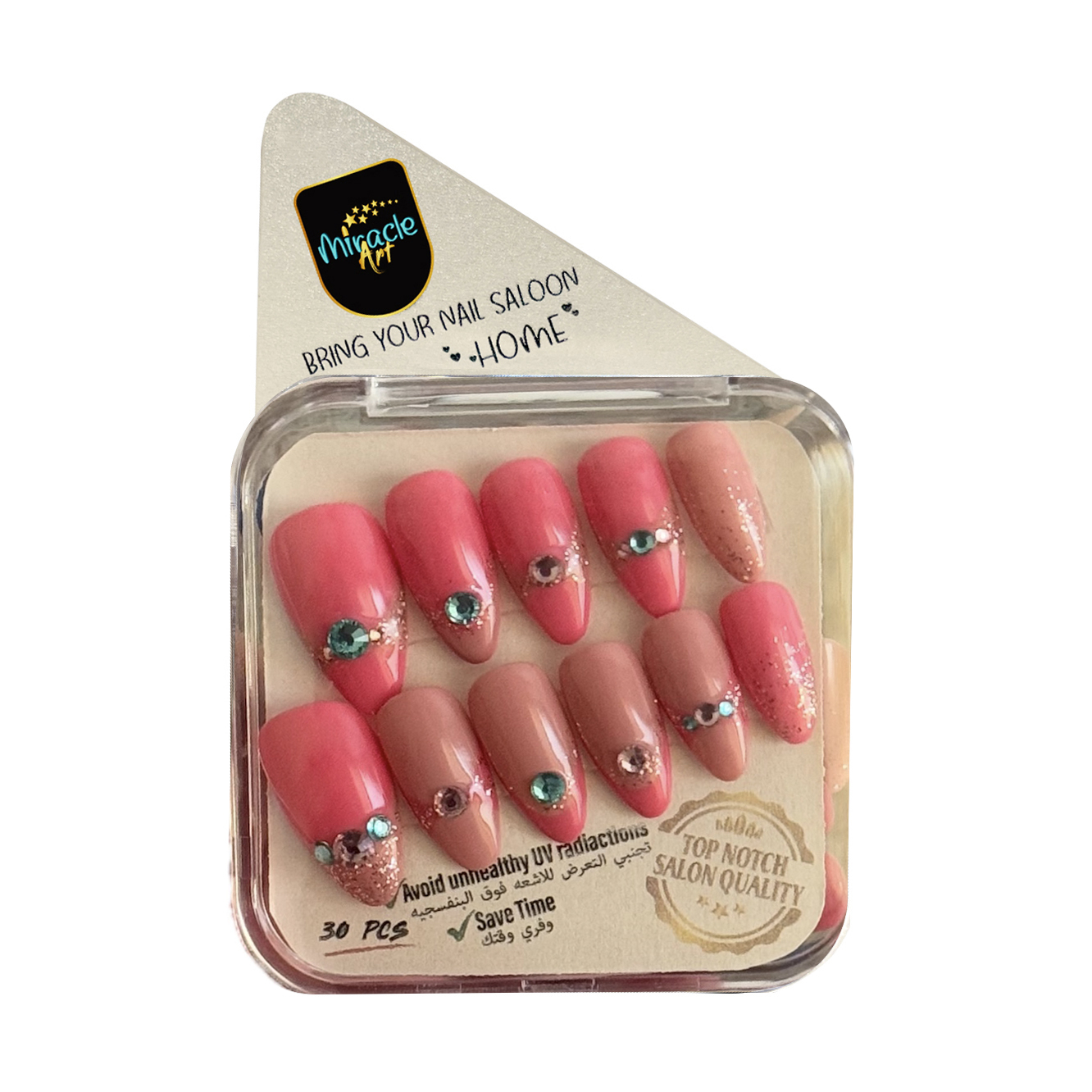 ناخن مصنوعی میراکل آرت کد AL3005 بسته 30 عددی