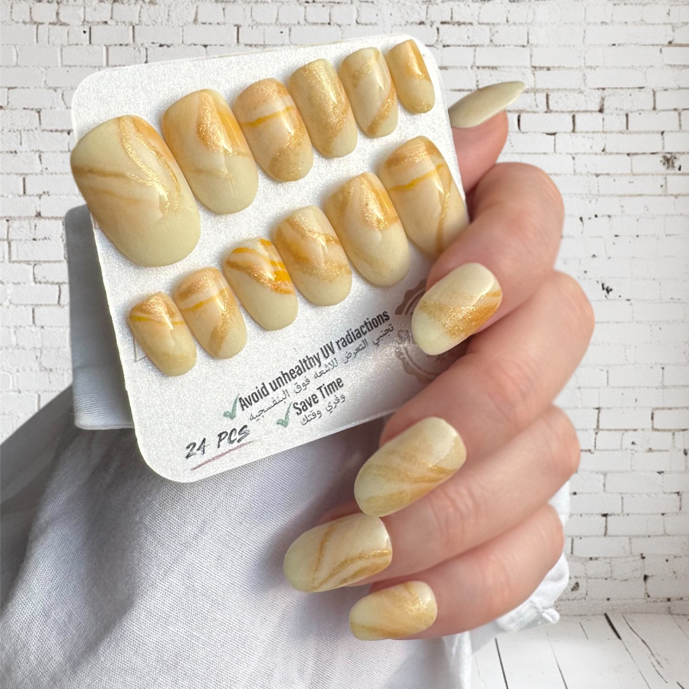 ناخن مصنوعی دست میراکل آرت مدل R2400103 بسته 24 عددی