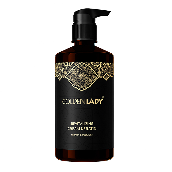 کراتین احیا کننده مو گلدن لیدی مدل Botox مناسب برای موهای کراتین شده و رنگ شده حجم 500 میلی لیتر