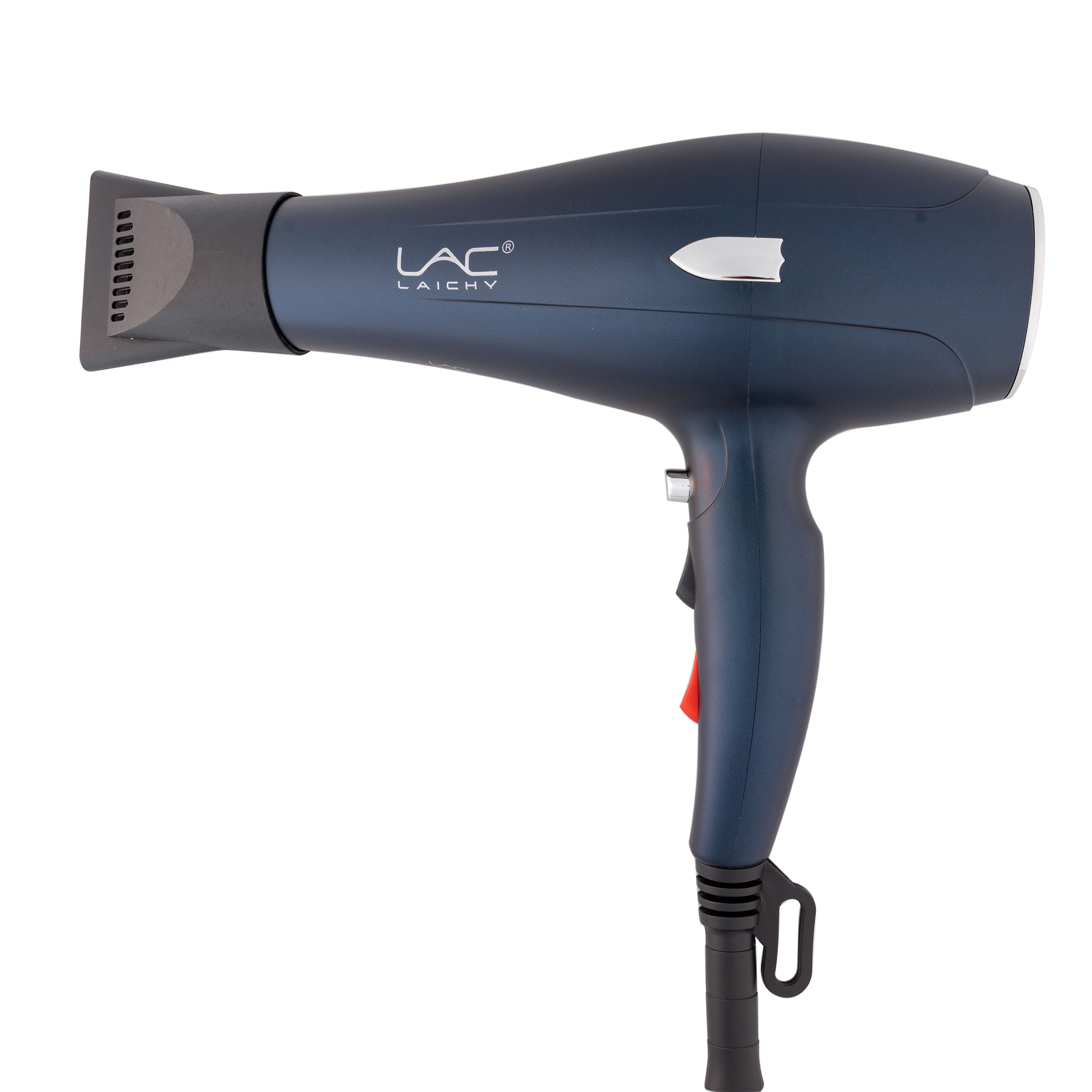 سشوار حرفهای لایچی مدل L-9080، موتور AC با توان مصرفی 2200 وات، دارای قابلیت باد سرد، طراحی ارگونومیک، فناوری تولید یون، با حالت صافکننده و حجمدهنده، وزن 500 گرم، تنظیم حرارت 3 حالته و کنترل سرعت 2 حالته، به همراه 2 سری متمرکزکننده