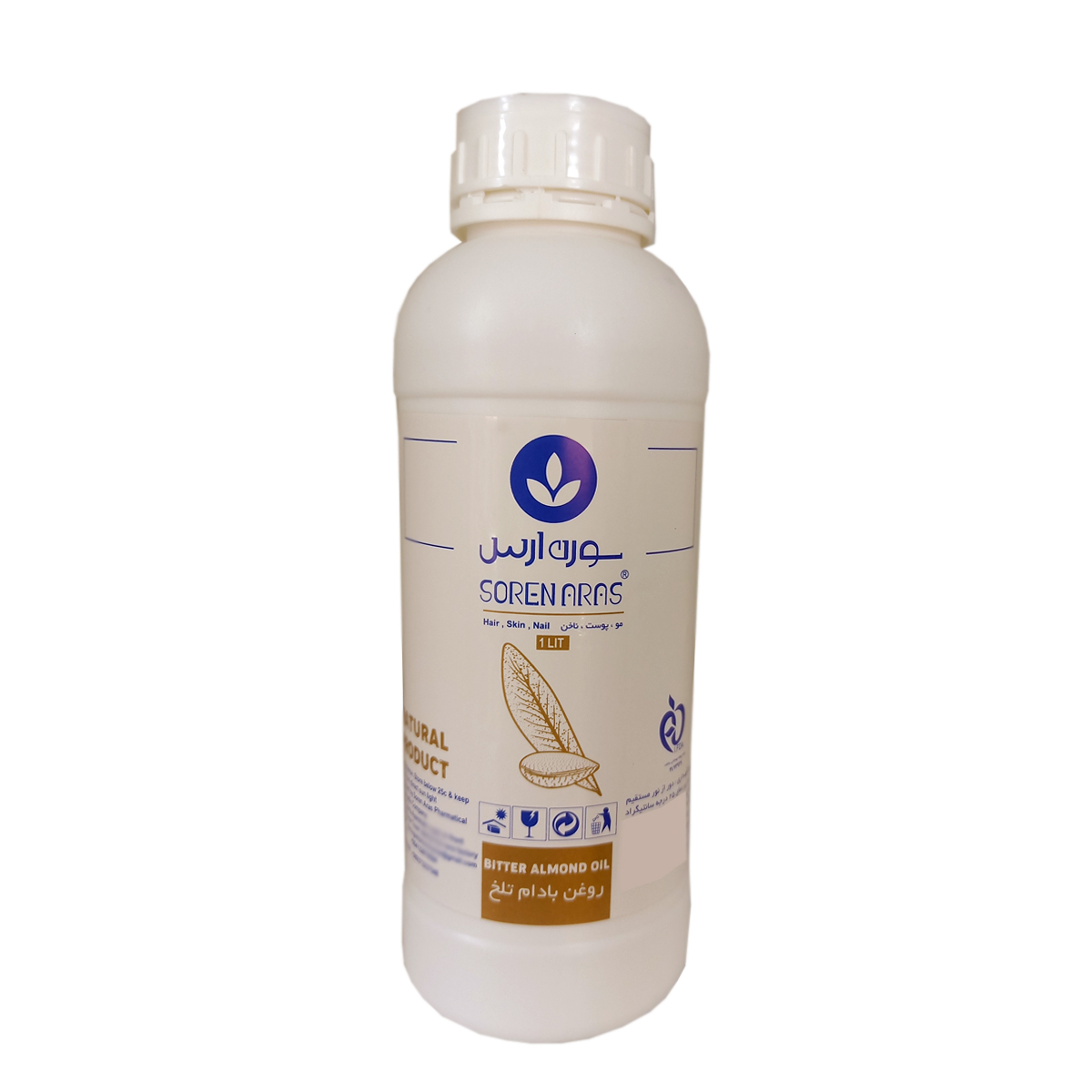 روغن بدن سورن ارس مدل بادام تلخ مناسب برای انواع پوست حجم 1000 میلی لیتر