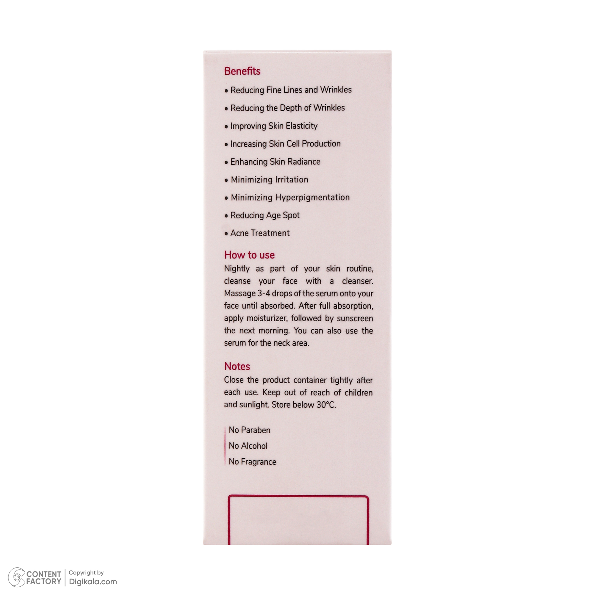 سرم ضدچروک والبنور مدل رتینول مناسب برای انواع پوست حجم 30 میلی لیتر