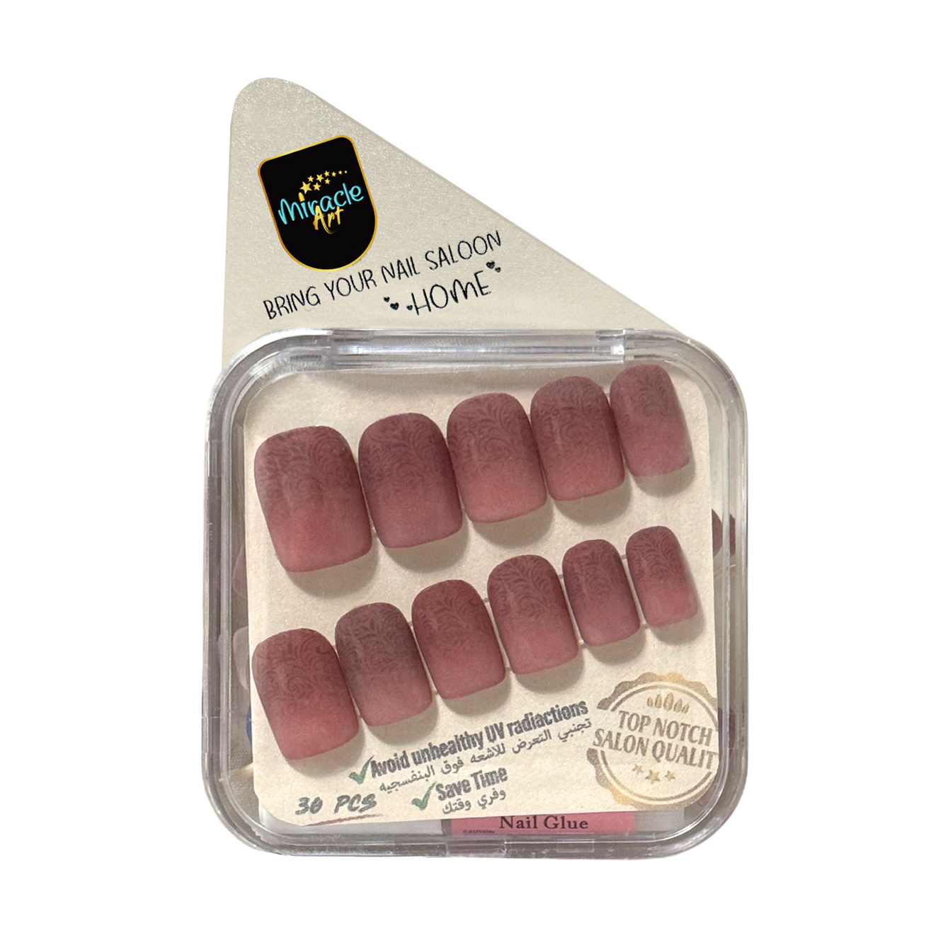 ناخن مصنوعی میراکل آرت کد QS25001 بسته 30 عددی