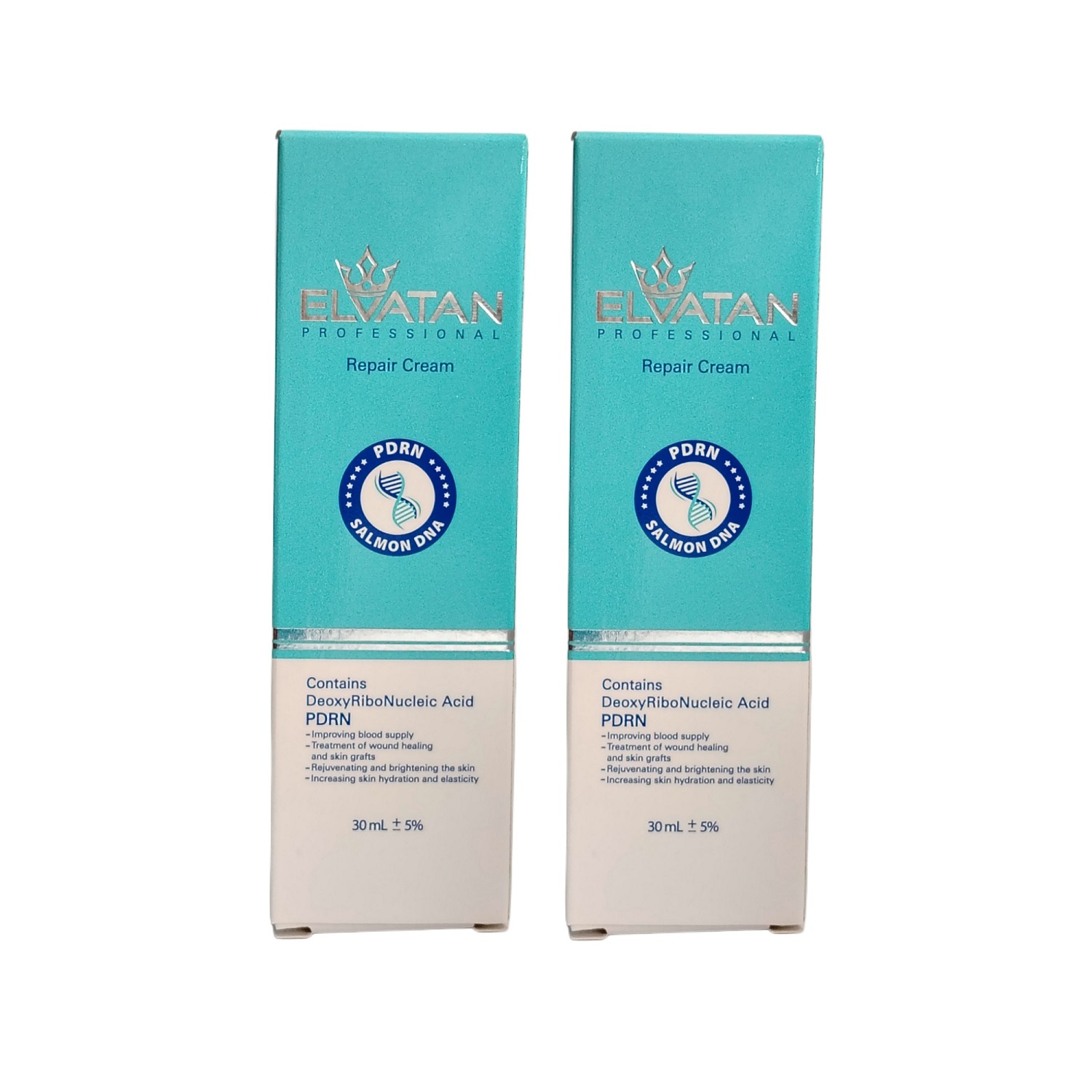 کرم ترمیم کننده الواتان مدل PDRN مناسب پوست آسیب دیده  حجم 30 میلی لیتر دو عددی