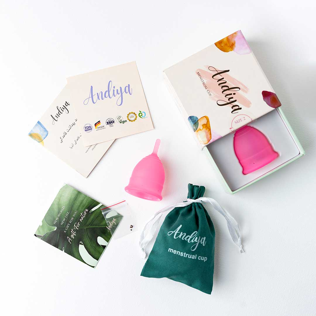 کاپ قاعدگی آندیا مدل Plus سایز کوچک مجموعه 2 عددی