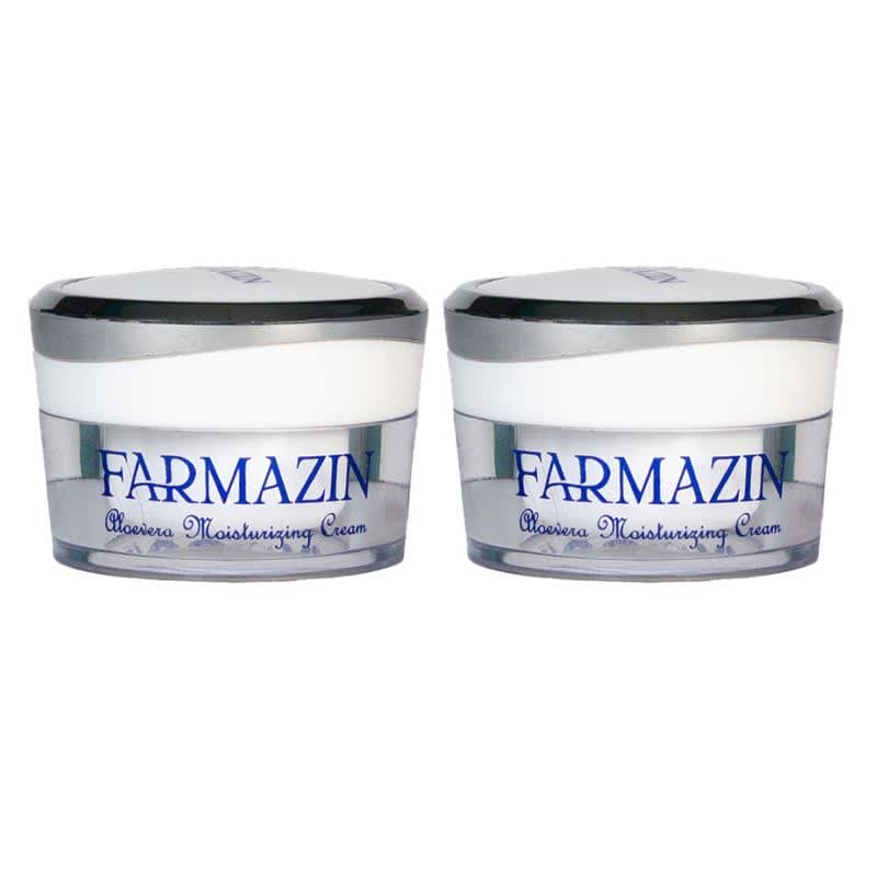 کرم مرطوب کننده دست و صورت فارمازین مدل آلوئه ورا مناسب برای پوست خشک حجم 30 میلی لیتر مجموعه دو عددی