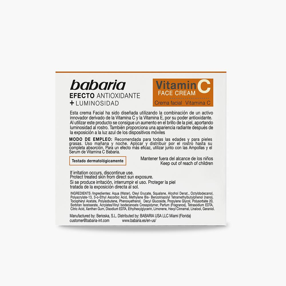 کرم صورت باباریا مدل ویتامین C حجم 50 میلی لیتر