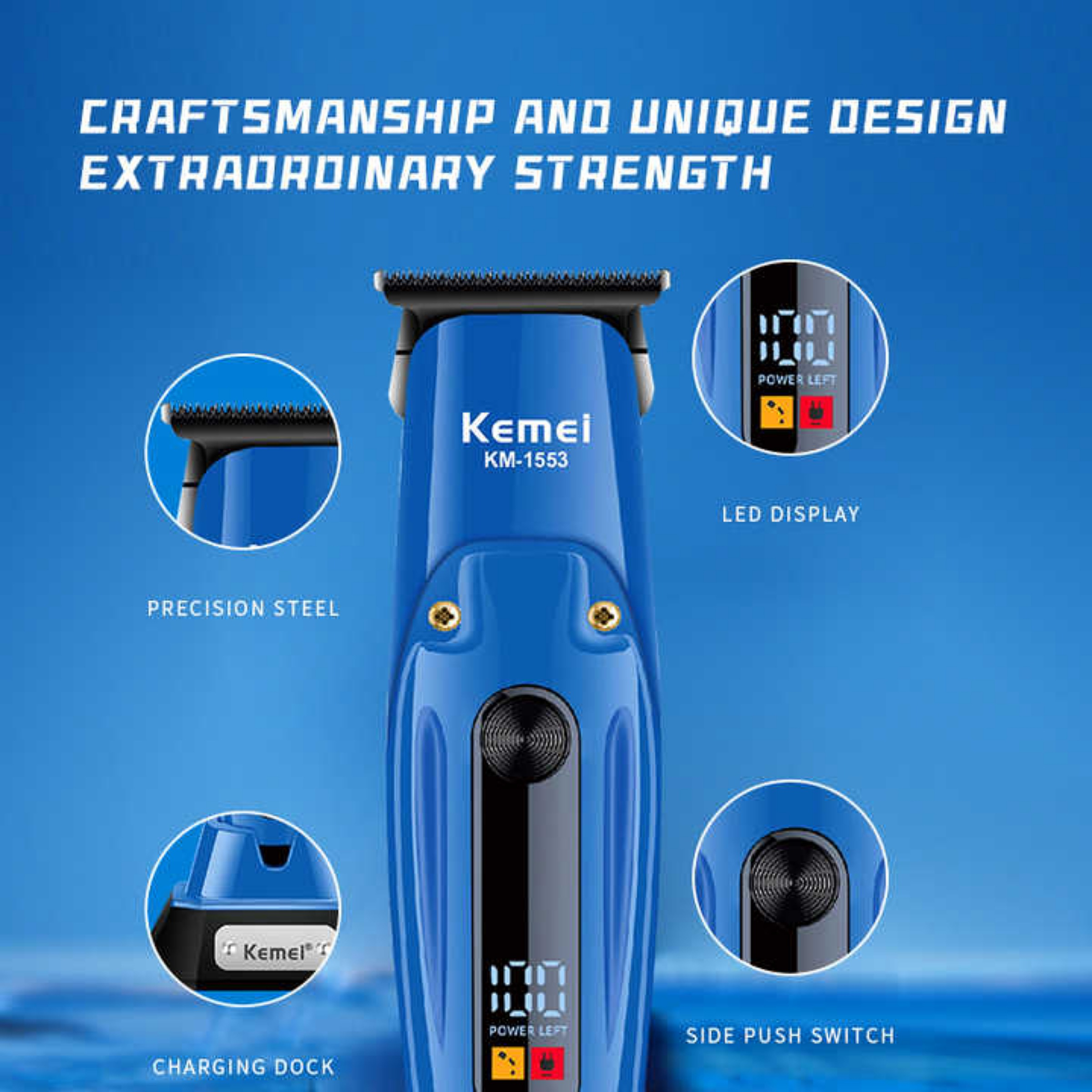 ماشین اصلاح موی سر و صورت کیمی مدل km-1553