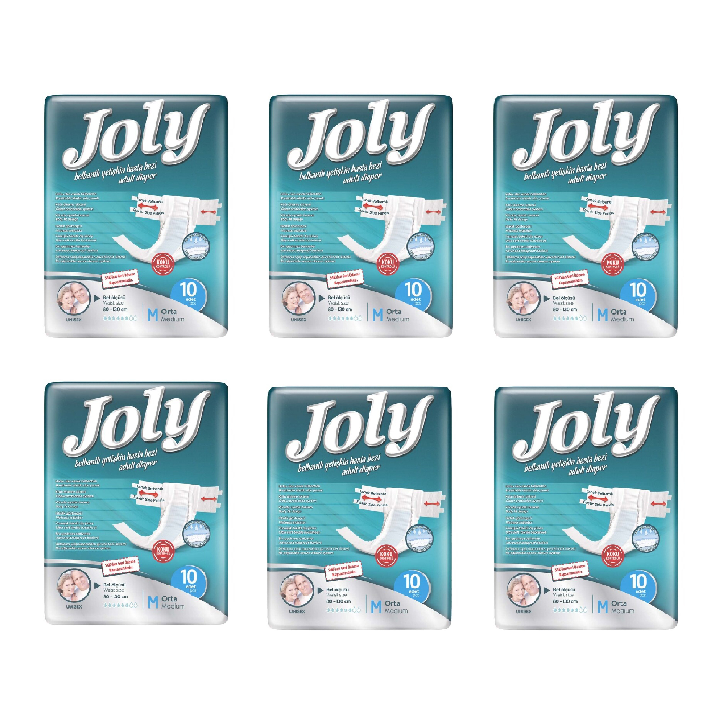 پوشینه چسبی بزرگسال جولی کد 01  سایز مدیوم مجموعه 6 عددی