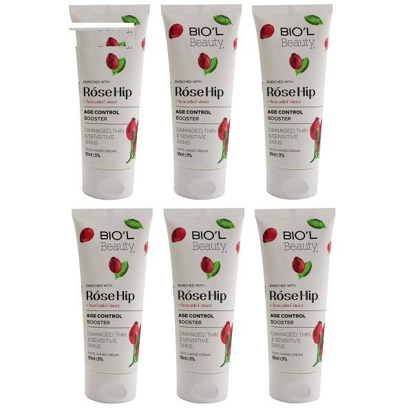 کرم مرطوب کننده بیول مدل Rose Hip  حجم 60 میلی لیتر مجموعه 6 عددی