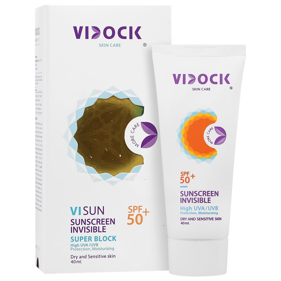 کرم ضد آفتاب بیرنگ صورت ویدک SPF 50 مدل Visun - D محافظ UVA UVB مناسب برای پوست خشک حجم 40 میلیلیتر