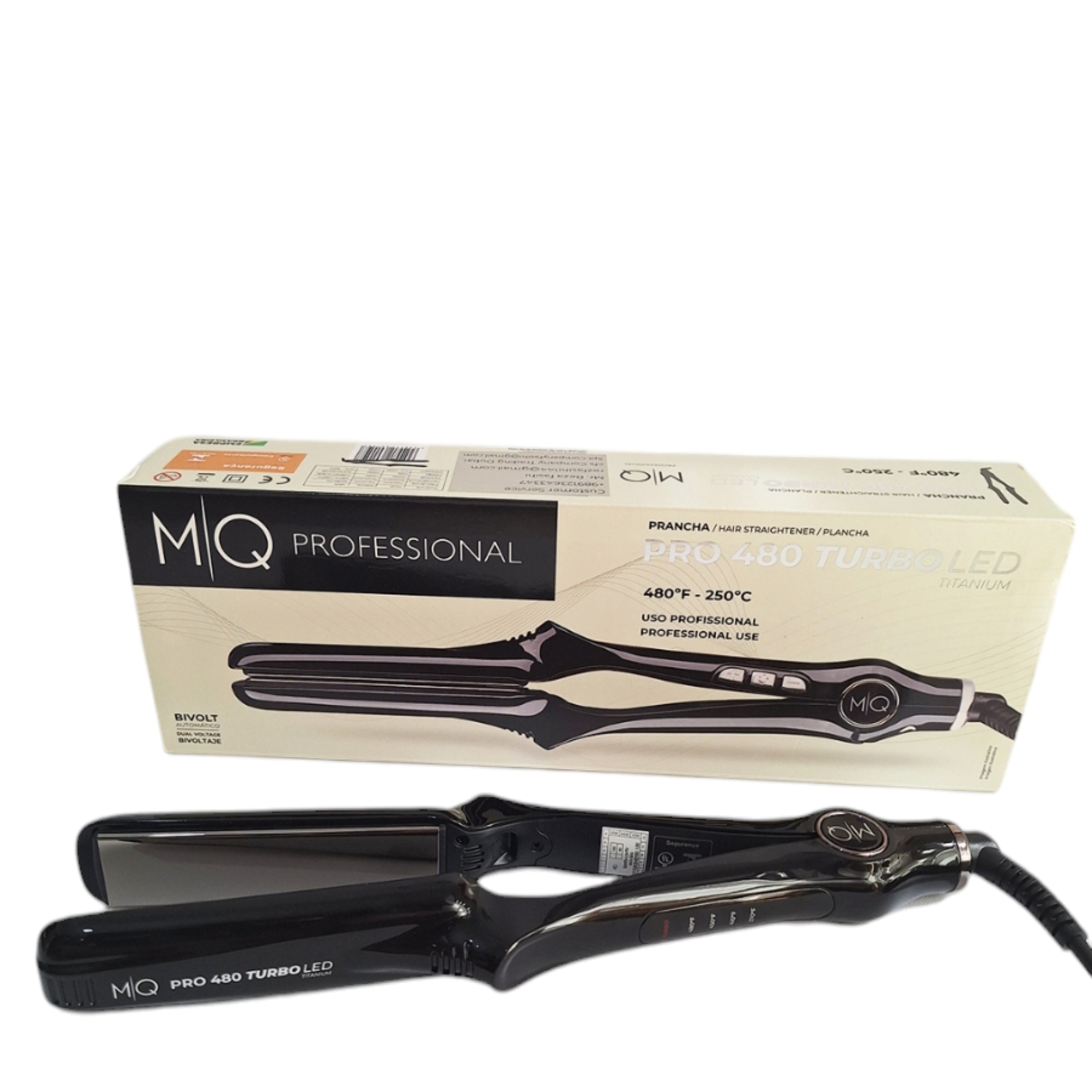 اتو و حالت دهنده ی مو ام کیو مدل pro 480 turbo led