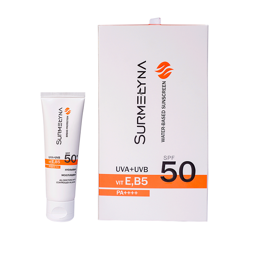 کرم ضد آفتاب بیرنگ سورملینا، SPF 50، مدل 00 UVA UVB، مناسب انواع پوست با حجم 50 میلیلیتر، ضد حساسیت، فاقد پارابن و سیلیکون، محافظتکننده در برابر اشعههای UVA و UVB، بدون تست حیوانی، PA++++، ضد پیری، ضد جوش، با ماندگاری 2 ساعته