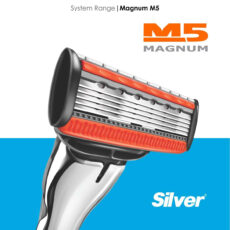 خودتراش سیلور مدل MAGNUM-M5 به همراه سری یدک بسته 3 عددی