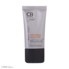 کرم ضد آفتاب بدون رنگ سی بی پاریس SPf 50 مدل CO مناسب پوست های چرب حجم 40 میلی لیتر