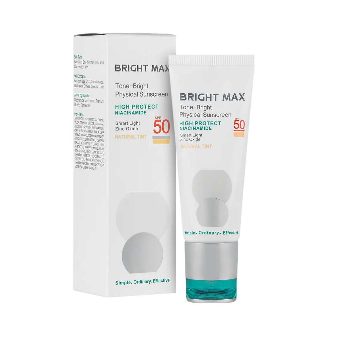 کرم ضد آفتاب رنگی برایت مکس SPF 50 مدل P02 مناسب انواع پوست‌ حجم 40 میلی‌لیتر