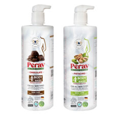 شامپو بدن پراو مدل شکلات و پسته وزن 1000 گرم بسته دو عددی