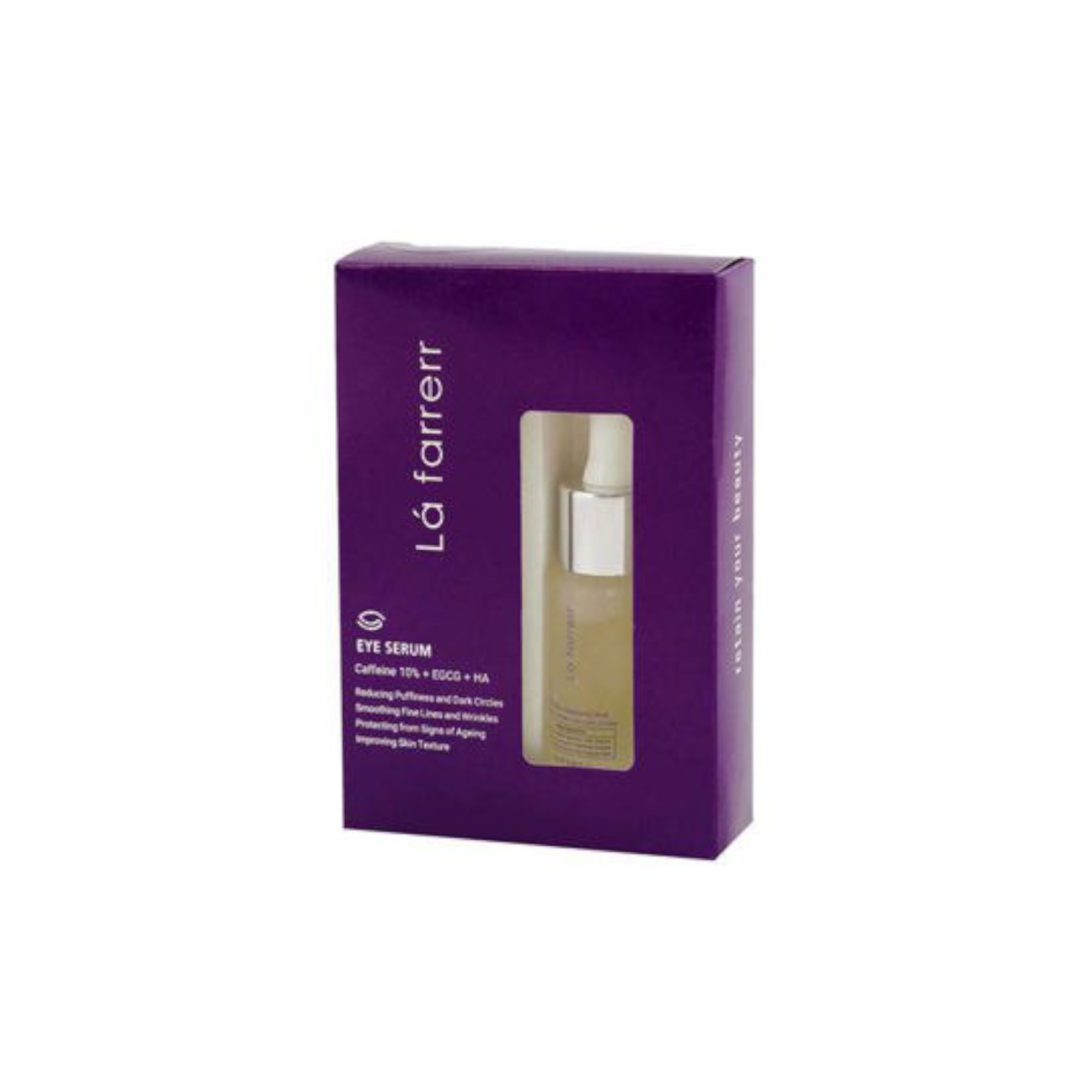 سرم روشن کننده و کاهش دهنده پف دور چشم لافارر مدل کافئین و هیالورونیک اسید حجم 15 میلی لیتر