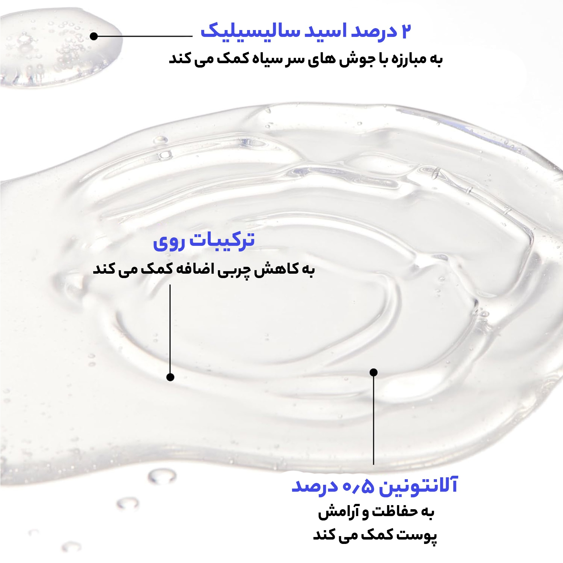 ژل شستشو صورت دی اینکی لیست مدل Salicylic Acid مناسب برای پوست های چرب حجم 60 میلی لیتر