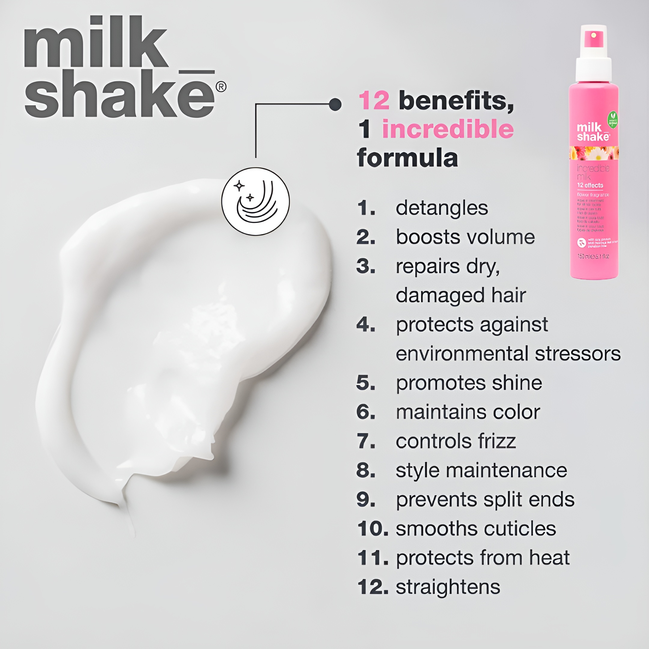 اسپری مو میلک شیک مدل 12in1 FLOWER حجم 150 میلی لیتر