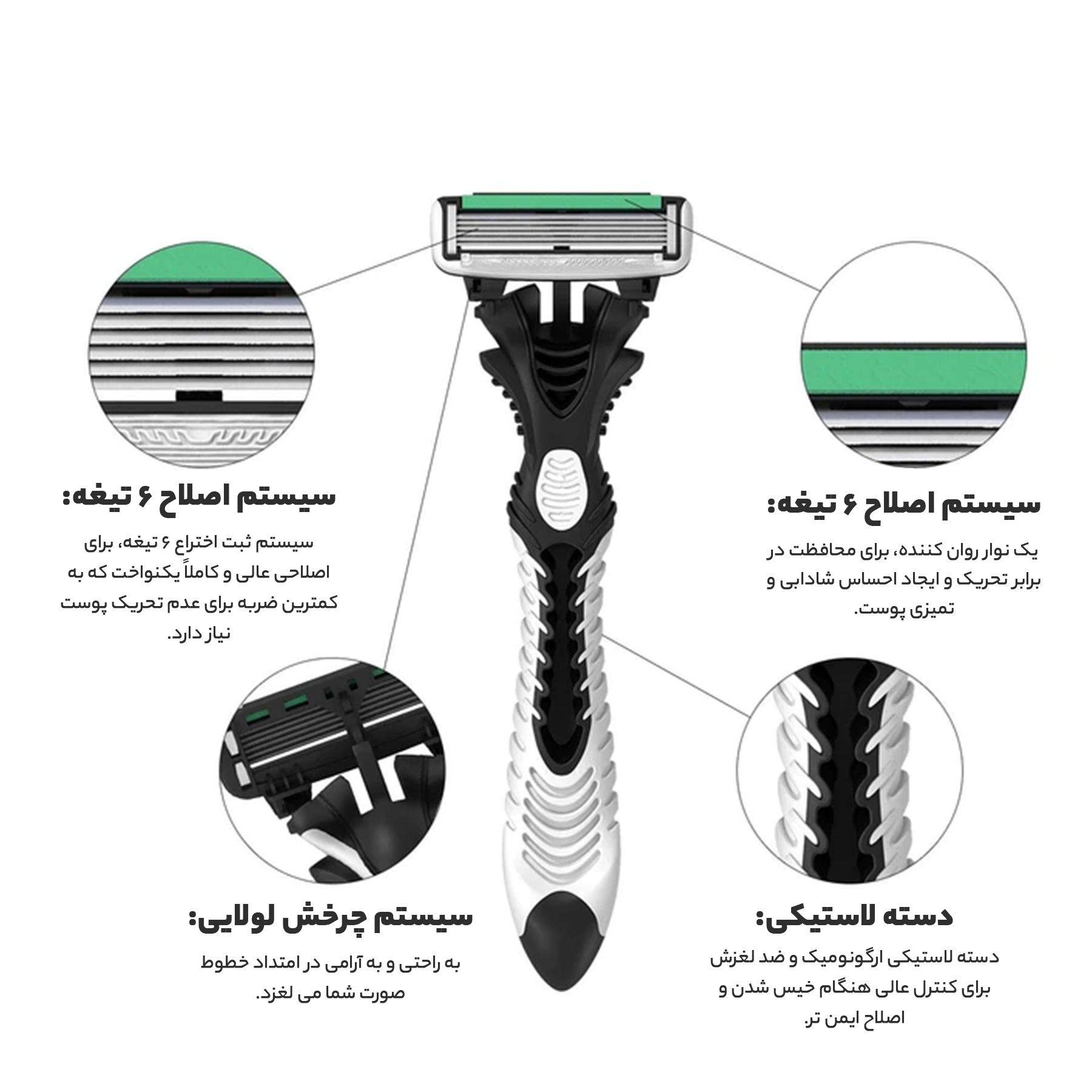 خودتراش مردانه دورکو مدل Pace 6 تحت لیسانس بسته 6 عددی