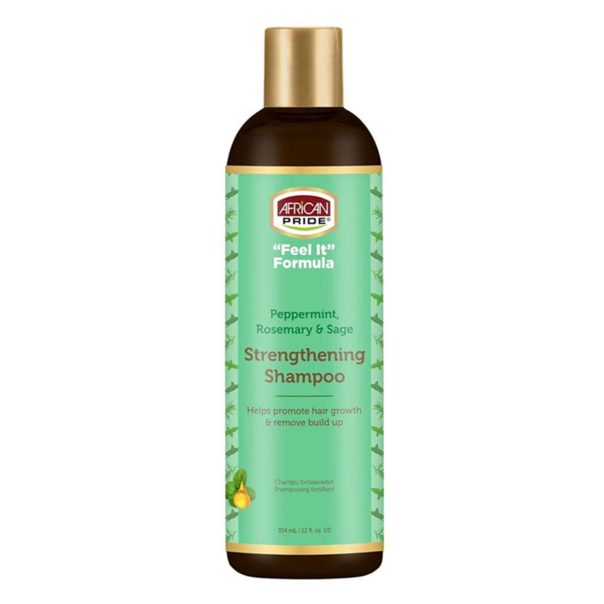 شامپو ضد ریزش و تقویت کننده مو آفریکن پراید مدل رزماری مناسب برای موهای فر و مجعد حجم ۳۵۴ میلی لیتر