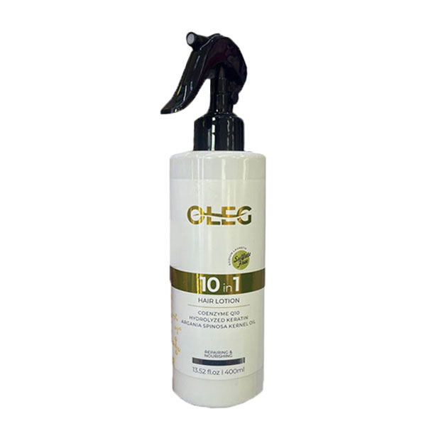 لوسیون محافظت مو اولگ مدل CURLY 10 IN 1 مناسب برای موهای فر و مجعد حجم 400 میلی لیتر