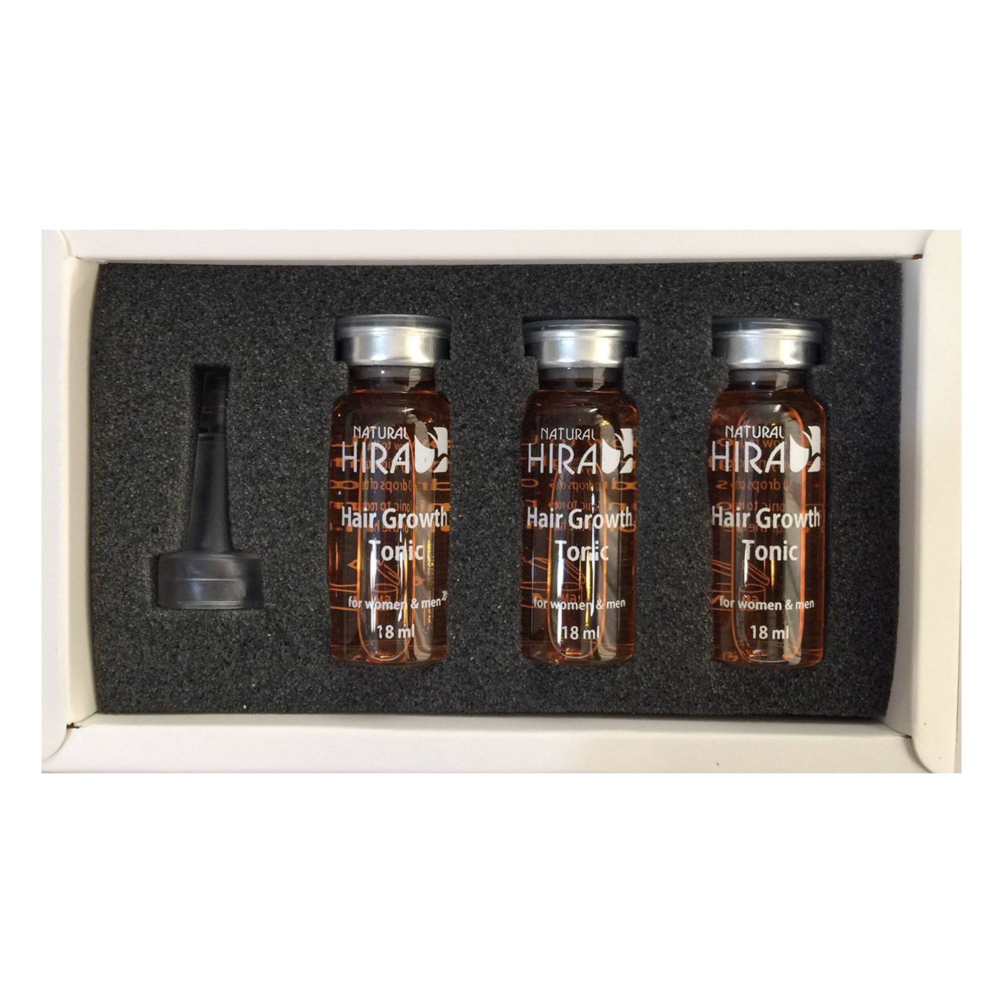 تونیک تقویت کننده مو هیرا مدل ویال حجم 18 میلی لیتر مجموعه 3 عددی