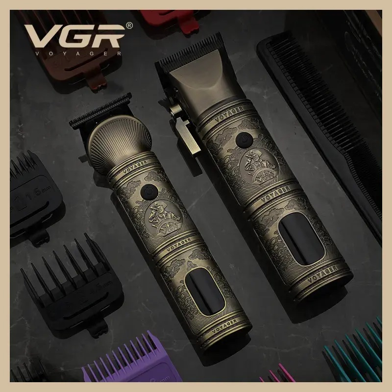 ماشین اصلاح موی سر و صورت وی جی ار مدل V-670 مجموعه 2 عددی
