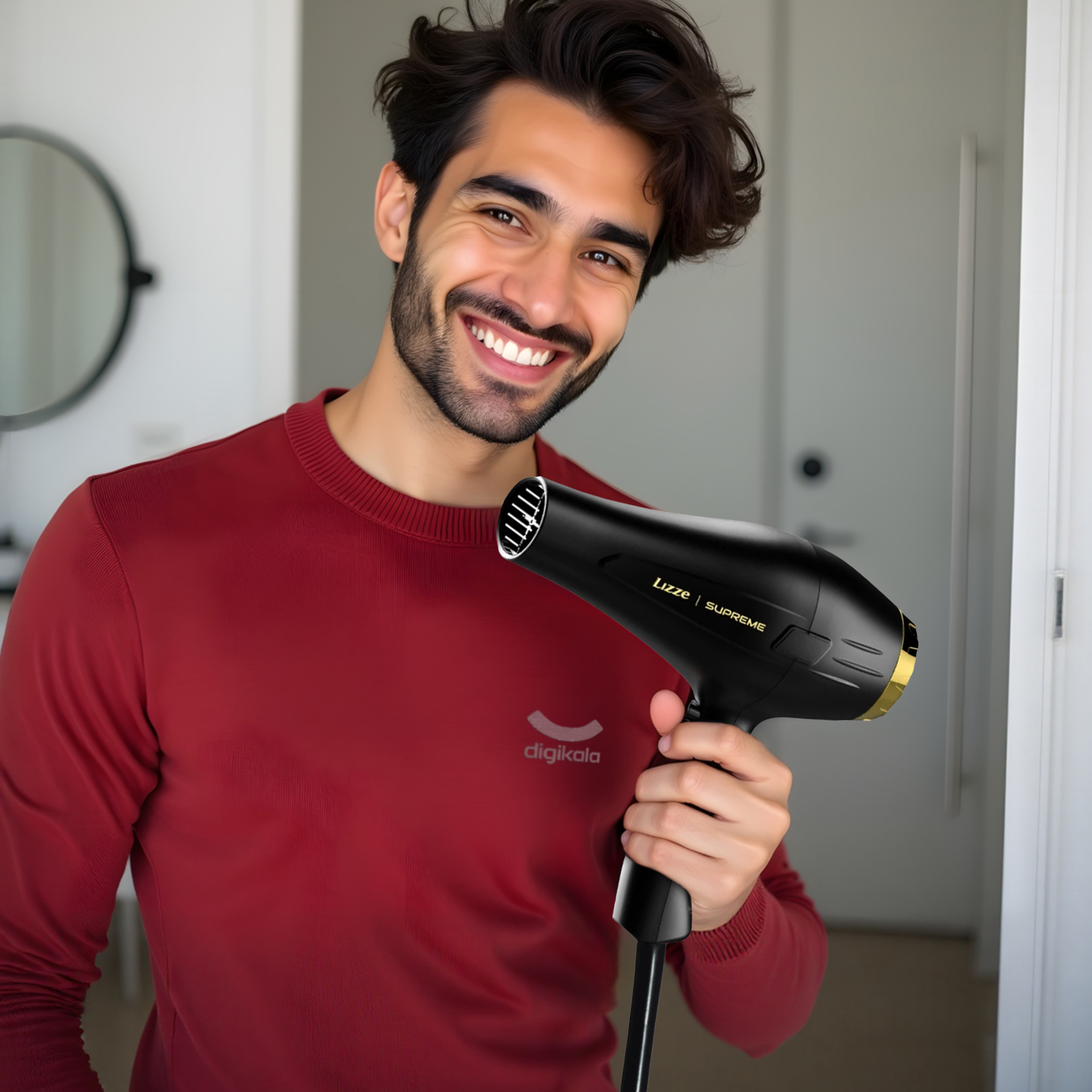 سشوار حرفه ای لیز مدل Supreme، موتور AC با توان مصرفی 2600 وات، دارای قابلیت باد سرد، با حالت صاف‌کننده و خشک‌کننده، وزن 480 گرم