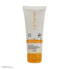 کرم ضد آفتاب بدون رنگ لافارر SPF 40 مدل مینرال حاوی محافظ UVA و UVB و PA+++مناسب پوستهای حساس حجم 40 میلیلیتر