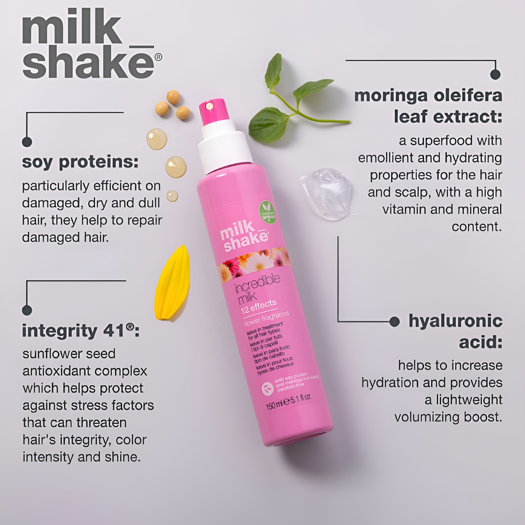 اسپری مو میلک شیک مدل 12in1 FLOWER حجم 150 میلی لیتر