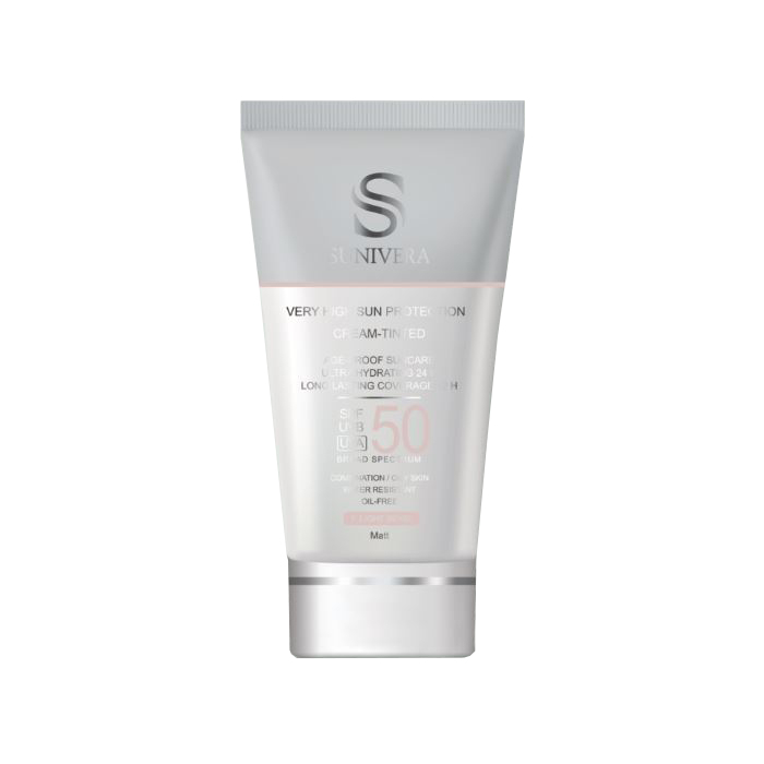 کرم ضد آفتاب رنگی سانیورا مدل SPF50 مناسب پوست های چرب حجم 50 میلی لیتر