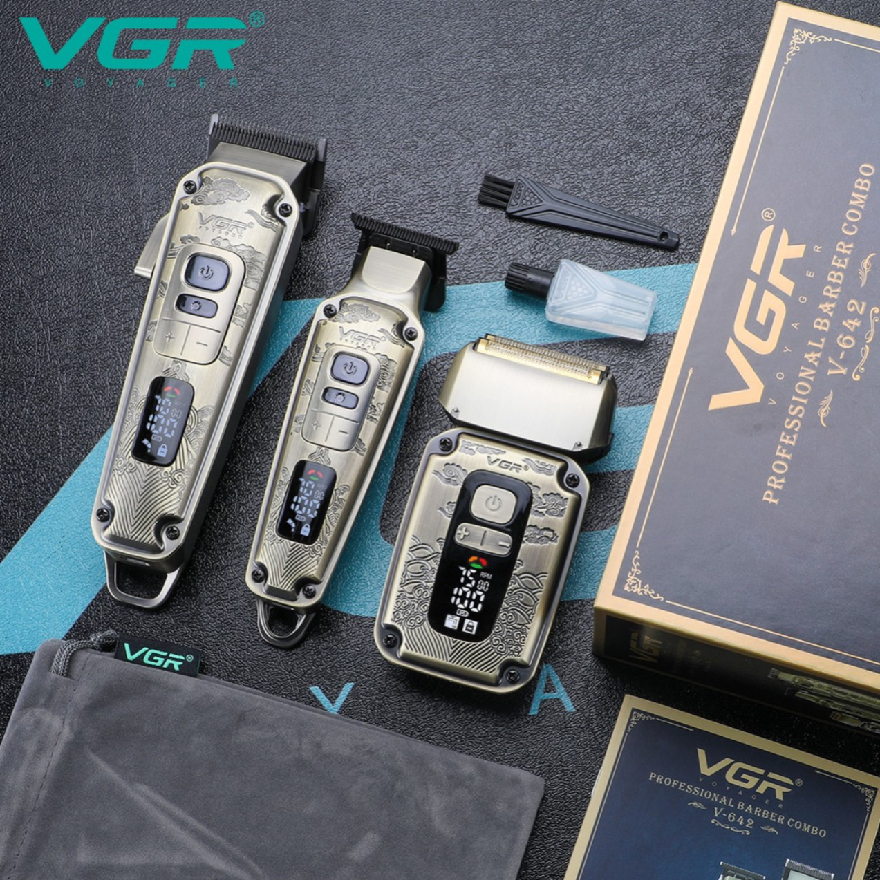 ماشین اصلاح موی سر و صورت وی جی ار مدل V-642