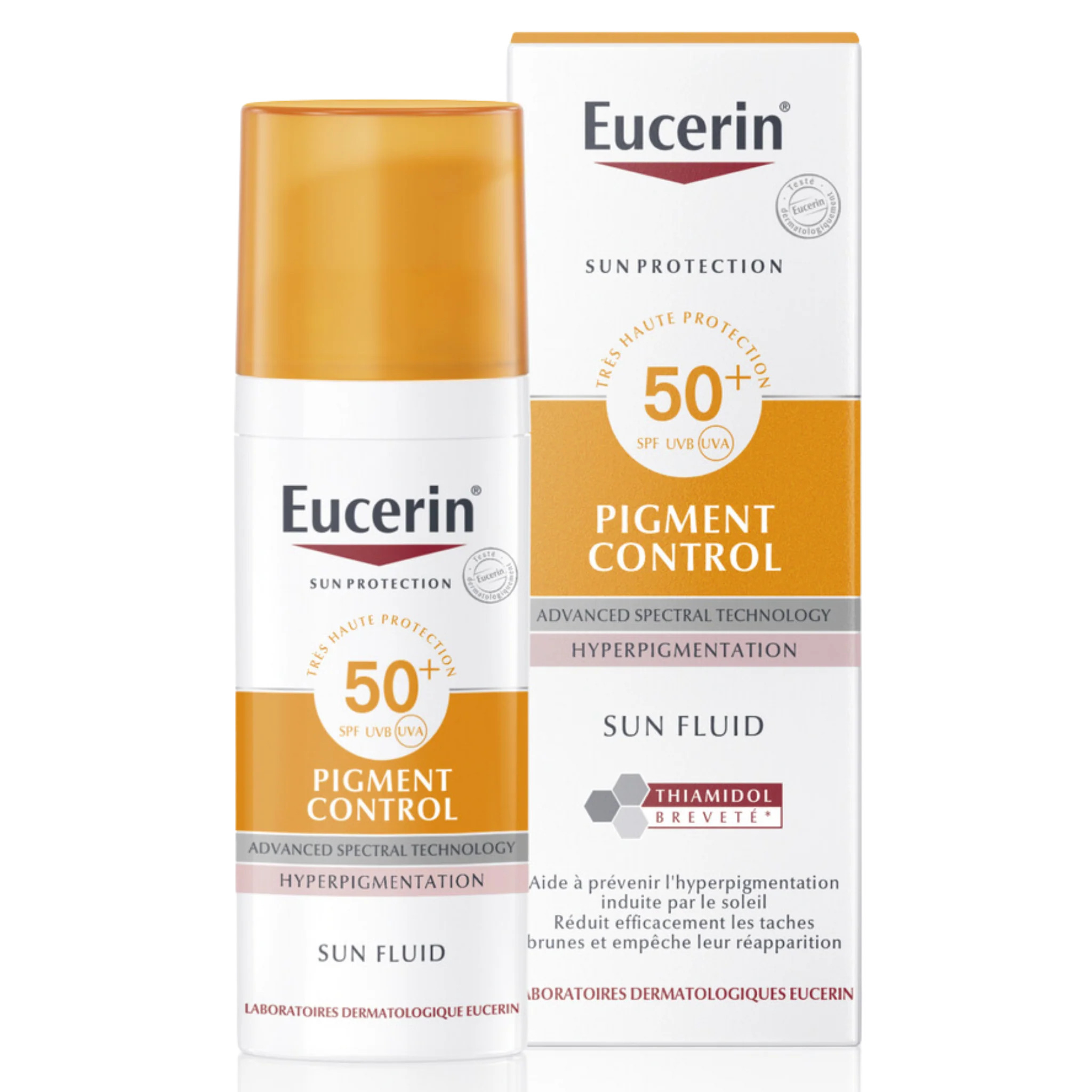 فلوئید ضد آفتاب بدون رنگ اوسرین SPF 50 مدل Pigment Control ‌مناسب انواع پوست حجم 50 میلی‌لیتر