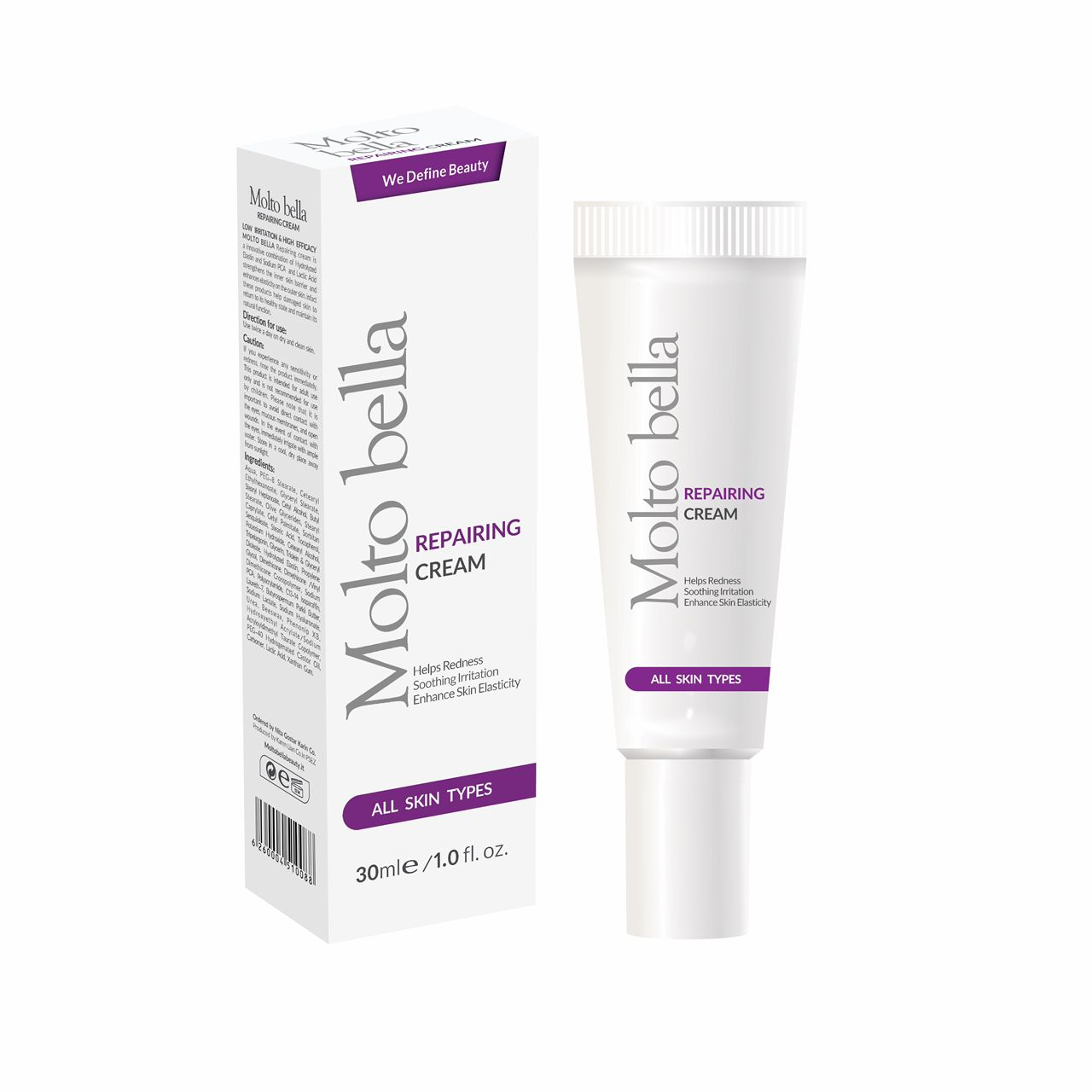 کرم ترمیم کننده پوست مولتو بلا مدل 001 مناسب برای انواع پوست حجم 30 میلی لیتر